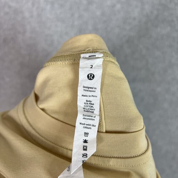 Lululemon Prosecco Cotton Wrap Front T Shirt Dress Size 2 - Picture 10 of 10